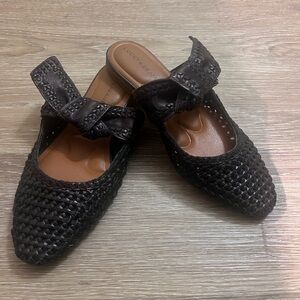 Lucky Brand Grenaldie Brown Leather Mules Womens Size 7.5